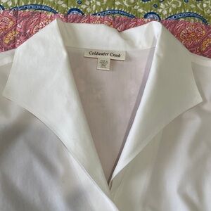 Coldwater Creek Pristine White Blouse